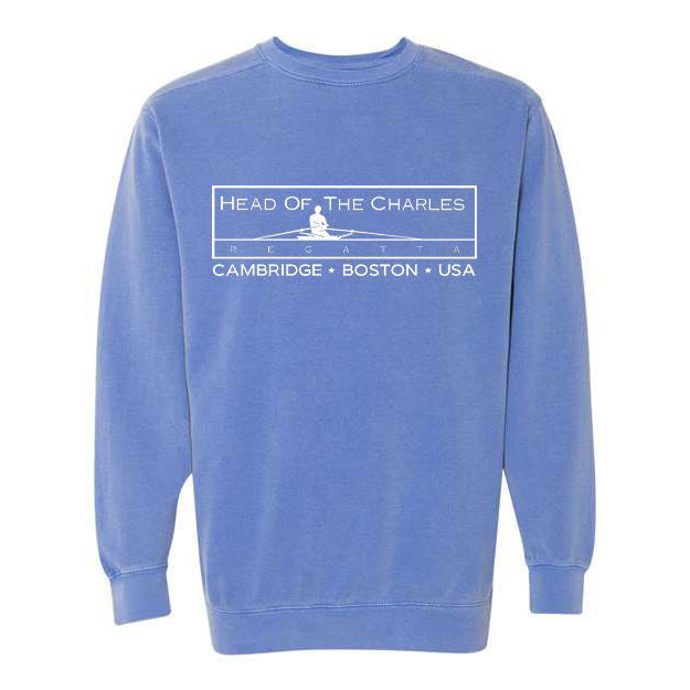 Head of the Charles Rower Embroidered Crewneck Sweatshirt Flo Blue