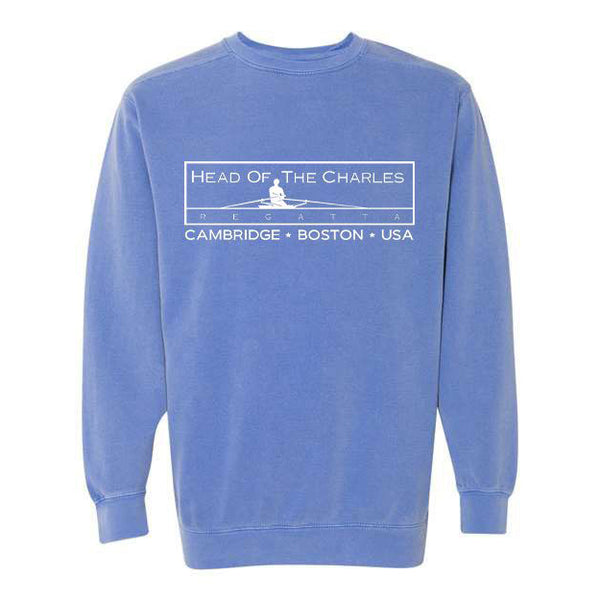 Head of the Charles Rower Embroidered Crewneck Sweatshirt Flo Blue
