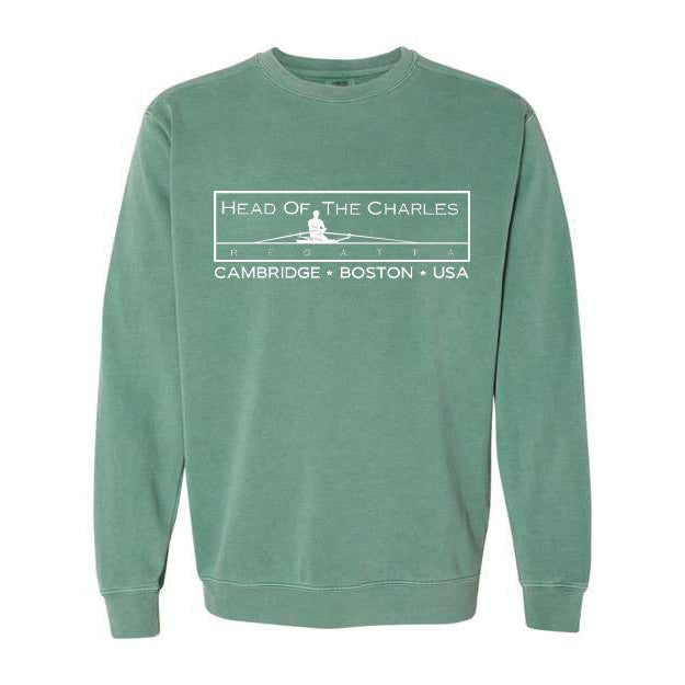Head of the Charles Rower Embroidered Crewneck Sweatshirt Green
