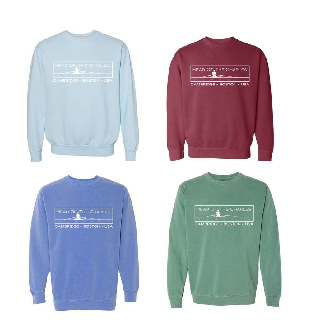 Head of the Charles Rower Embroidered Crewneck Sweatshirt Available Colors