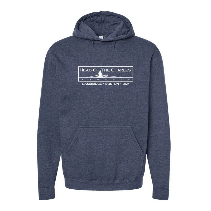 Head of the Charles Primary Logo Embroidered Soft Hooded Sweatshirt Navy