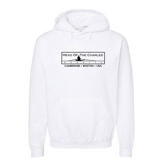 Head of the Charles Primary Logo Embroidered Soft Hooded Sweatshirt White
