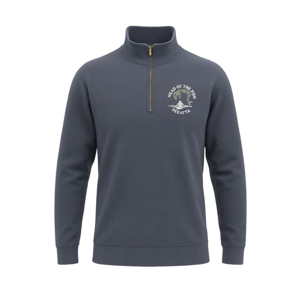 Head of the Fish Cotton 1/4 Zip Sweatshirt Navy