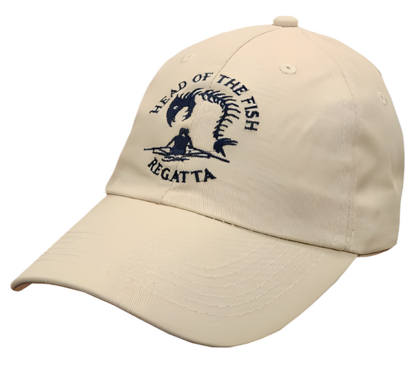 Head of the Fish Embroidered Adjustable Unstructured Cap Sand (Beige)