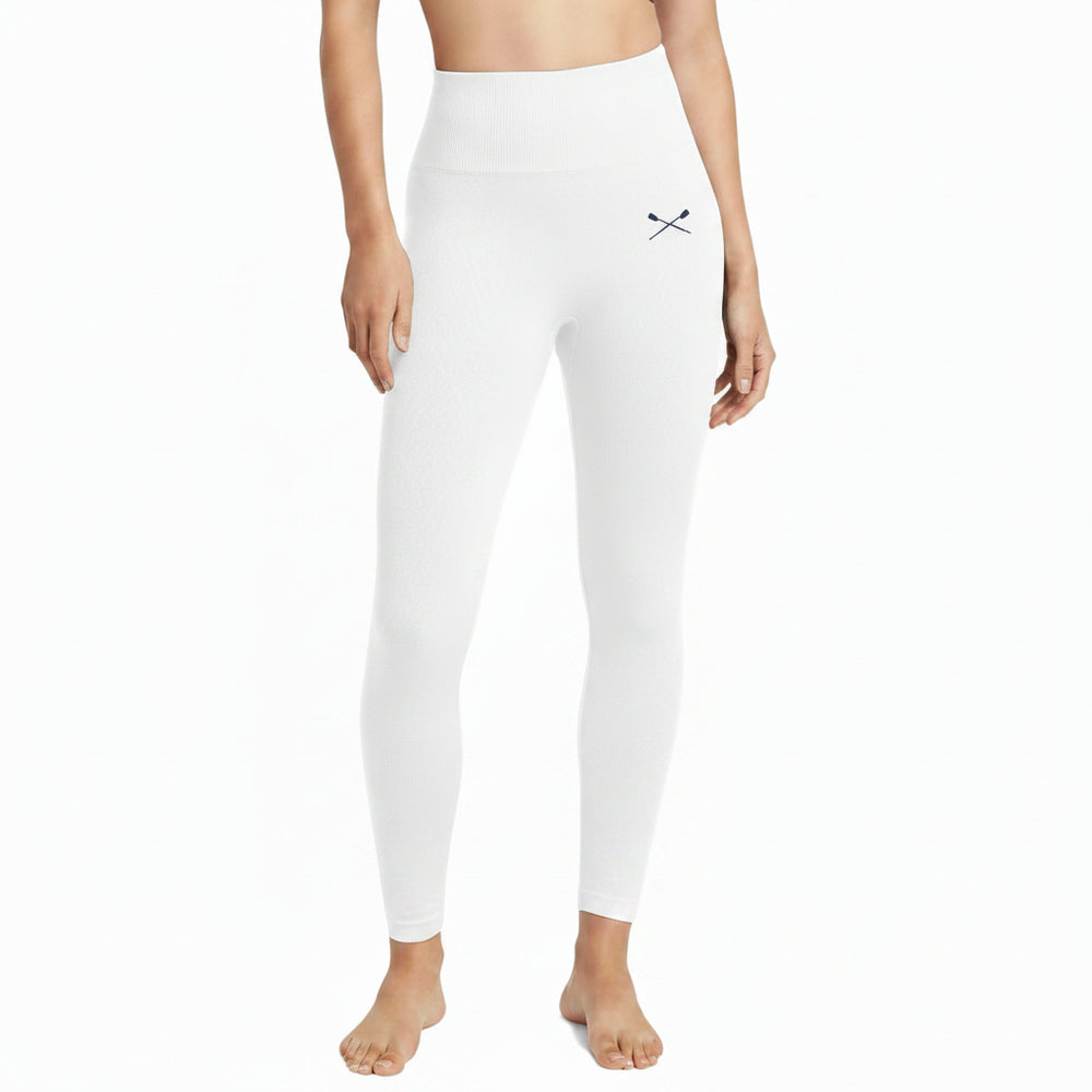 CREW USA Crossed Oars Vimmia Women's High-Rise Textured Leggings White