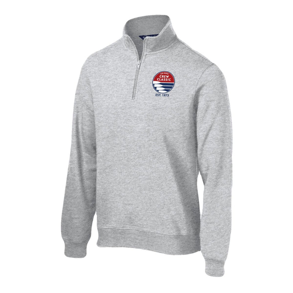 San Diego Crew Classic Cotton 1/4 Zip Sweatshirt Gray