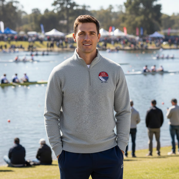 San Diego Crew Classic Cotton 1/4 Zip Sweatshirt In Use Outdoor Event