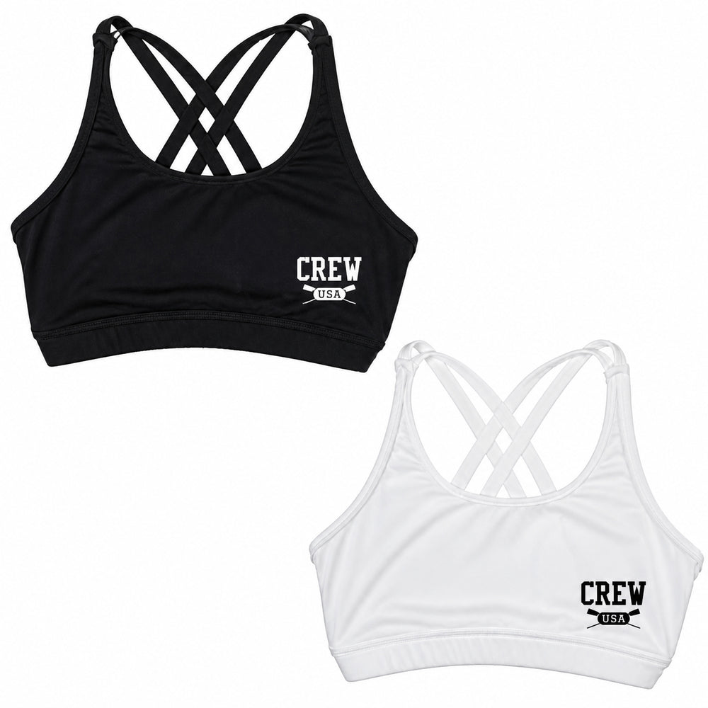 CREW USA Primary Logo Strappy Sports Bra