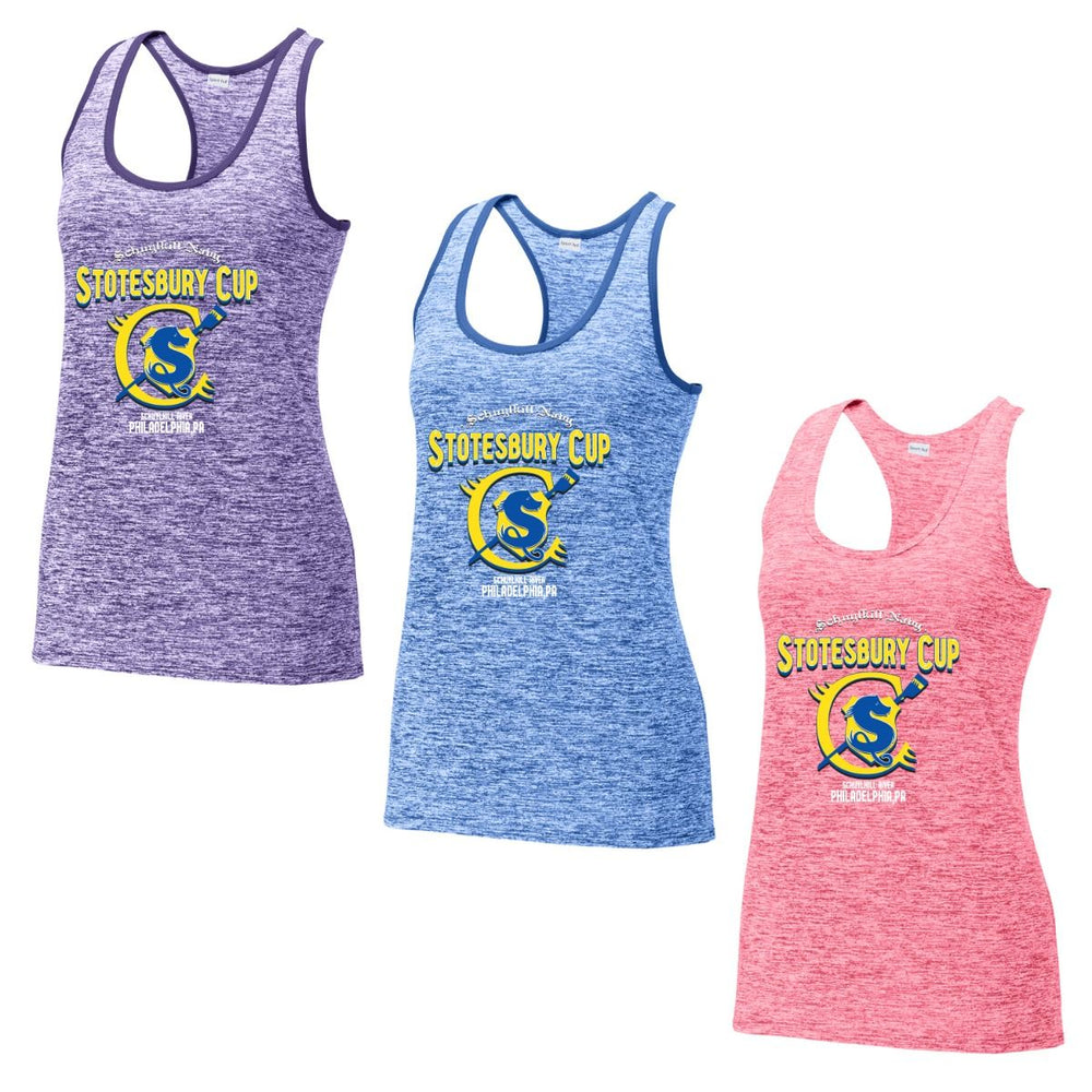 Stotesbury Cup Ladies Electric Heather Racerback Tank Top Available Colors