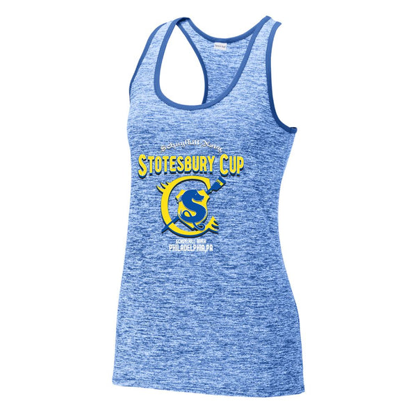 Stotesbury Cup Ladies Electric Heather Racerback Tank Top Blue