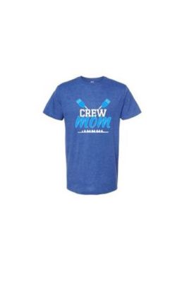 CREW USA "Crew Mom" Soft Short Sleeve T-shirt Heather Royal 