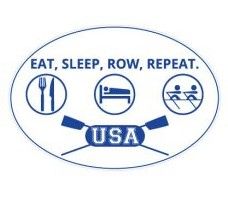 EAT, SLEEP, ROW, REPEAT Oval Sticker 