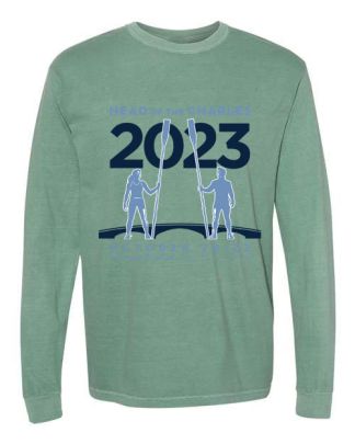 Head of the Charles 2023 Heroic Rowers Long Sleeve T-shirt-S-Green