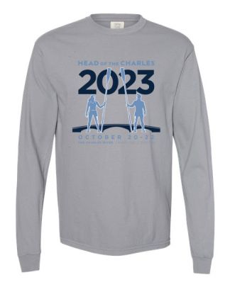 Head of the Charles 2023 Heroic Rowers Long Sleeve T-shirt-M-Grey