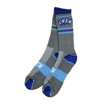 CREW USA Four Oars Socks Grey & Blue 