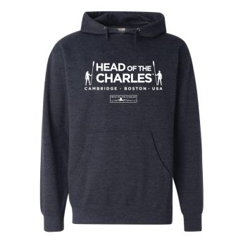 Head of the Charles Heroic Rowers Alternative Logo Midweight Hooded Sweatshirt-Heather Navy-M