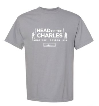 Head of the Charles Heroic Rowers Alternative Logo Pigment Dyed Short Sleeve T-shirt-Charcoal-S