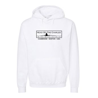 Head of the Charles Primary Logo Embroidered Soft Hooded Sweatshirt-White-S