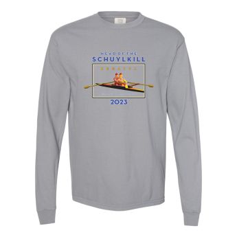 Head of the Schuylkill 2023 Event Logo Pigment Dyed Soft Long Sleeve T-shirt-Grey-M