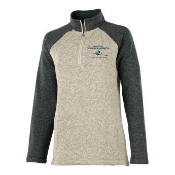 Head of the Schuylkill Ladies&#039; Colorblock Heather Fleece Pullover-Heather Oatmeal / Heather Charcoal-S