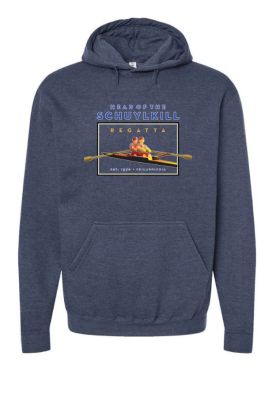 Head of the Schuylkill Primary Logo Non-Dated Hooded Sweatshirt-Heather Navy-S