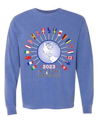 Head of the Charles 2023 International Long Sleeve T-Shirt -Flo BLue-M