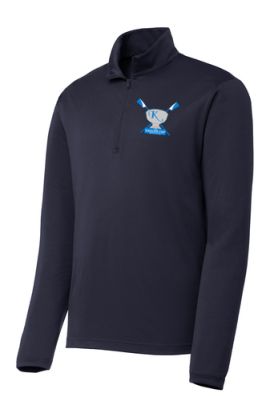 The Knecht Cup Men's Performance Embroidered 1/4 Zip Blue S