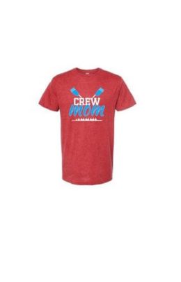 CREW USA "Crew Mom" Soft Short Sleeve T-shirt Heather Red