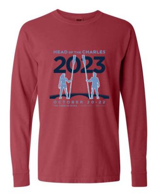 Head of the Charles 2023 Heroic Rowers Long Sleeve T-shirt-M-Red