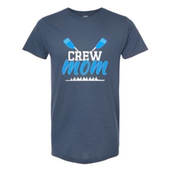 CREW USA "Crew Mom" Soft Short Sleeve T-shirt Heather Navy 