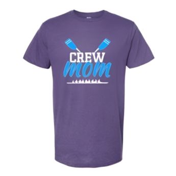 CREW USA "Crew Mom" Soft Short Sleeve T-shirt Heather Purple