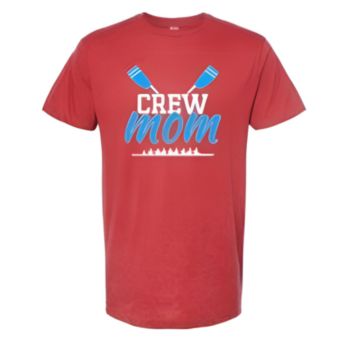 CREW USA "Crew Mom" Soft Short Sleeve T-shirt Heather Red