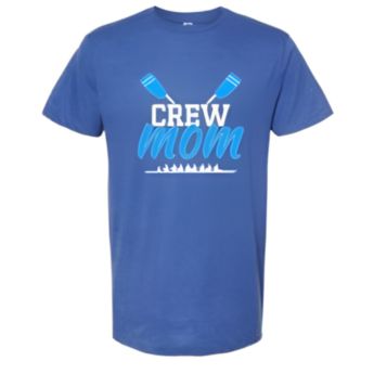 CREW USA "Crew Mom" Soft Short Sleeve T-shirt Heather Royal 