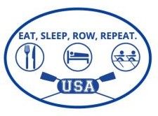 EAT, SLEEP, ROW, REPEAT Oval Magnet 