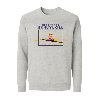 Head of the Schuylkill Embroidered Crewneck Sweatshirt Grey