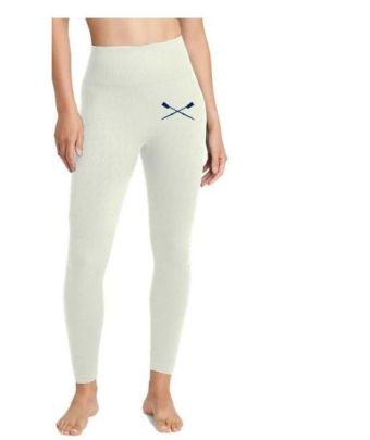 CREW USA Crossed Oars Vimmia Women's High-Rise Textured Leggings White