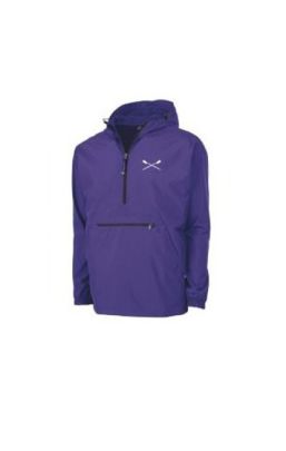 CREW USA Crossed Oars Pack-N-Go Rain Jacket Purple